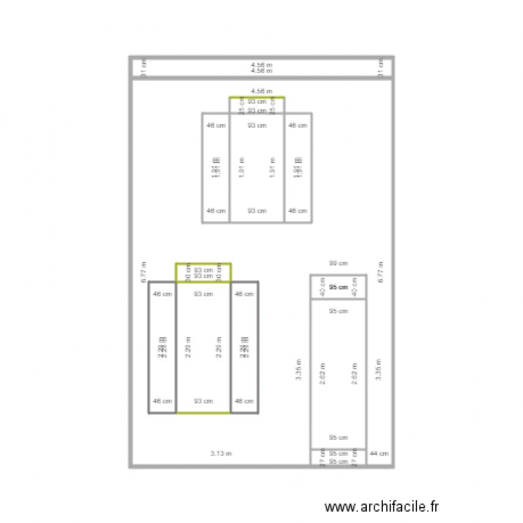 façade métrée Jaurès. Plan de 0 pièce et 0 m2