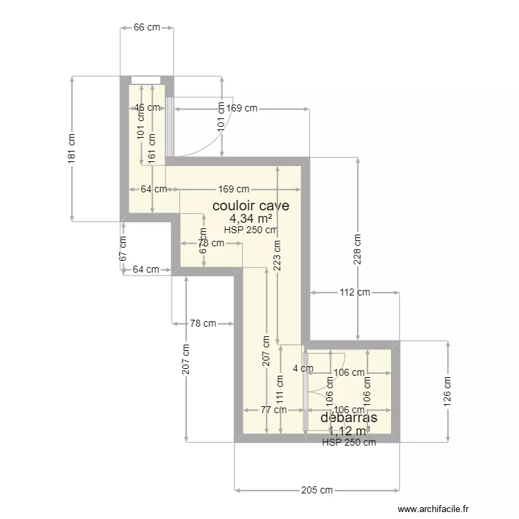 couloir cave. Plan de couloir cave. Plan de