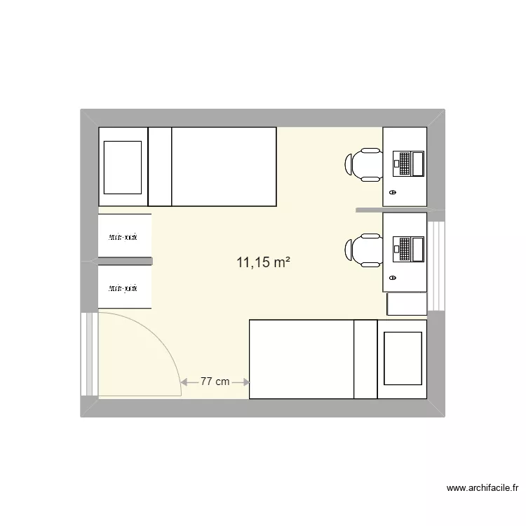 CHAMBRE ENFANTS. Plan de 