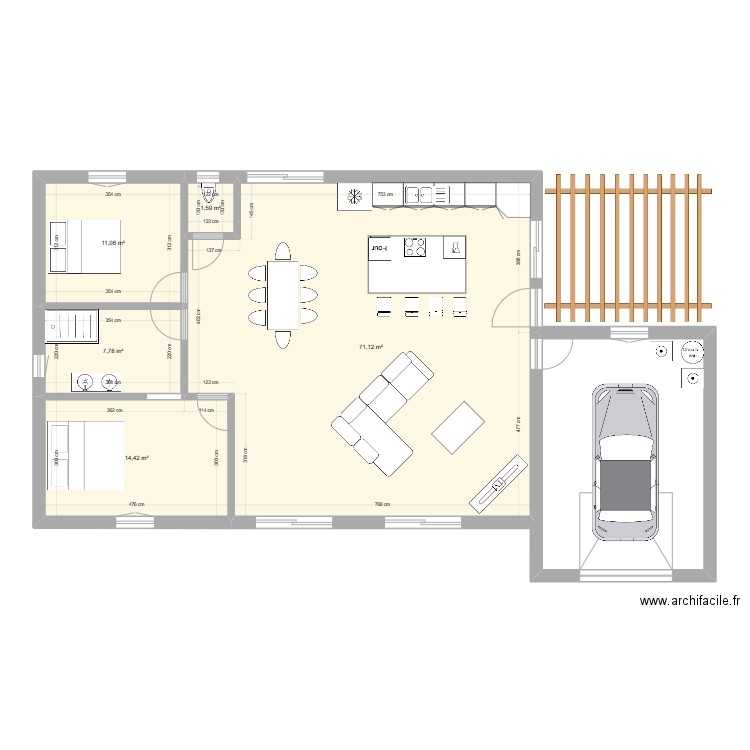 Maison 5. Plan de 5 pièces et 106 m2