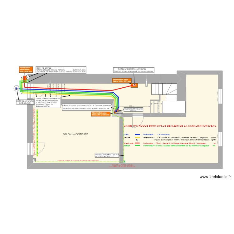 COURBET RDC enfouissement Terrassier. Plan de 0 pièce et 0 m2