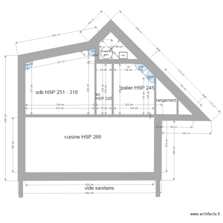 coupe C. Plan de 0 pièce et 0 m2