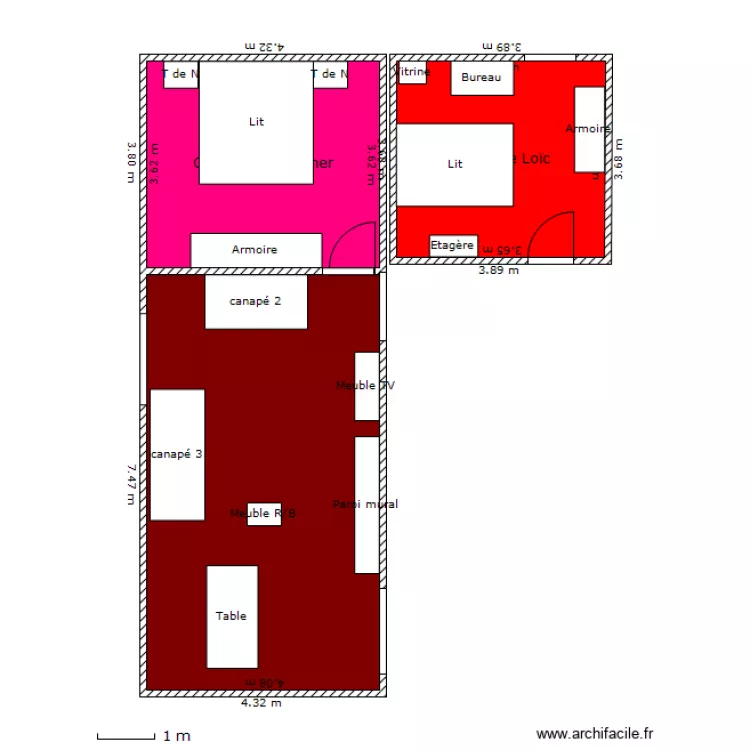 Salon. Plan de 