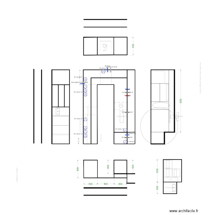 BAR NANCY ATTENTES. Plan de 36 pièces et 38 m2