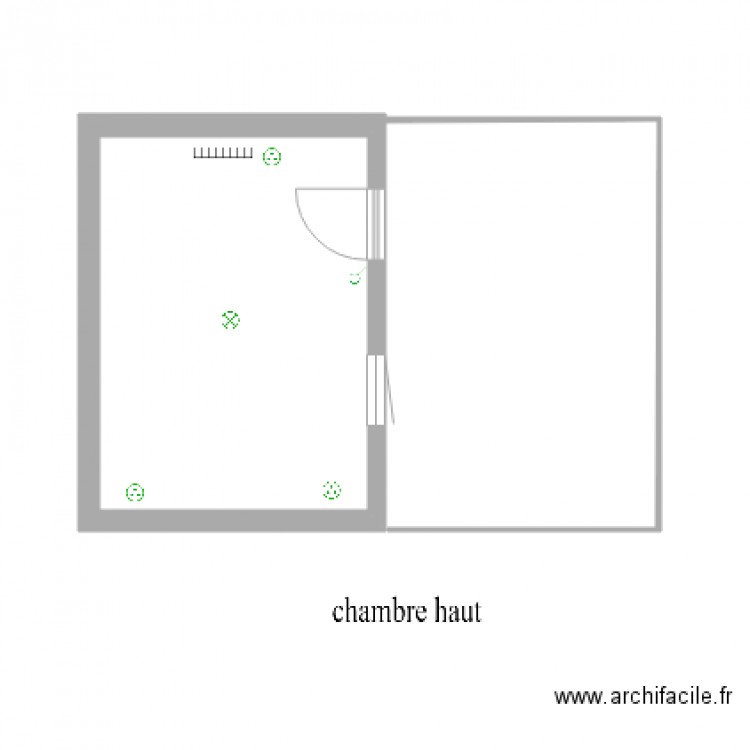 chambre haut. Plan de 0 pièce et 0 m2