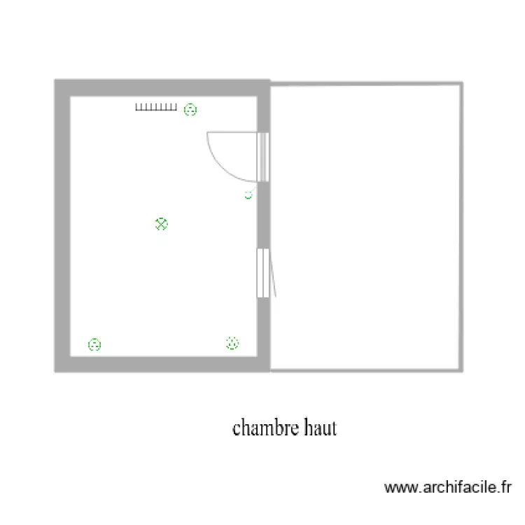 chambre haut. Plan de chambre haut. Plan de
