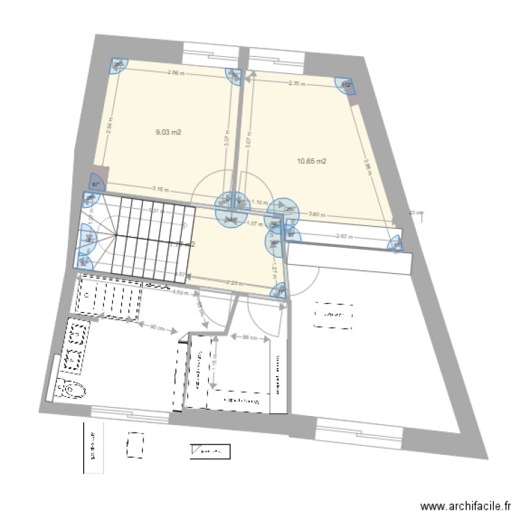 maison steph 6 modif dressing. Plan de 10 pièces et 208 m2