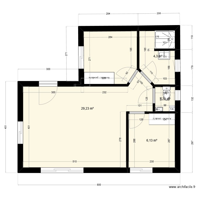 hll3 2. Plan de 4 pièces et 41 m2