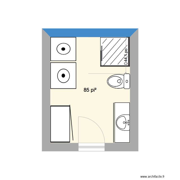 Salle de bain Sous sol. Plan de 0 pièce et 0 m2