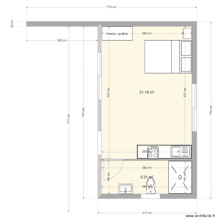 bungalow willy. Plan de 0 pièce et 0 m2