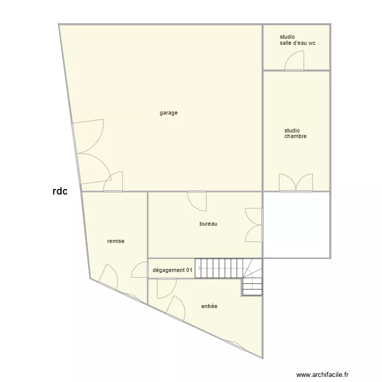 barreau 1307 vierge rdc . Plan de 
