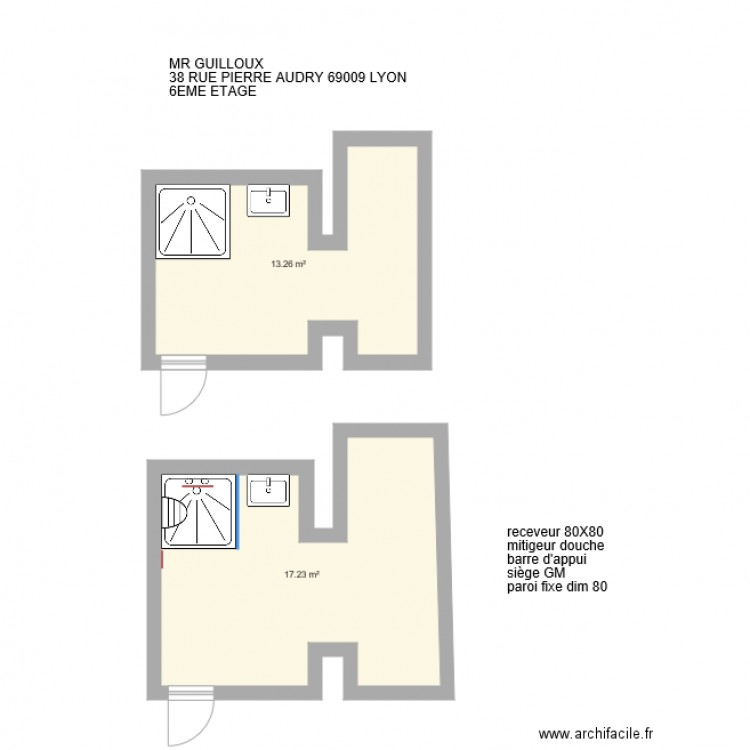 GUILLOUX . Plan de 0 pièce et 0 m2