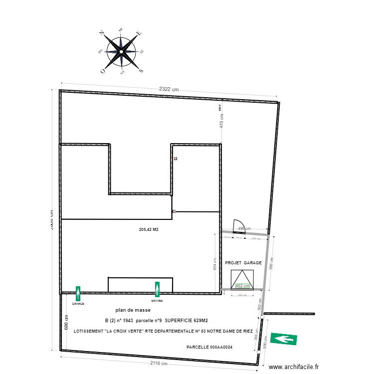 garage . Plan de 0 pièce et 0 m2