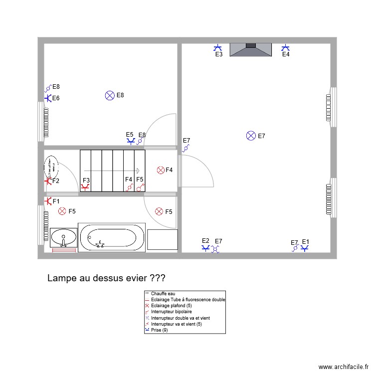 Etage Electrique Numéroté. Plan de 0 pièce et 0 m2