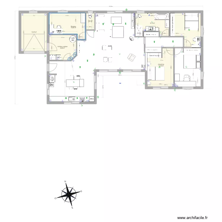 plein pied avec garage 180323 NATILIA. Plan de plein pied avec garage 180323 NATILIA. Plan de