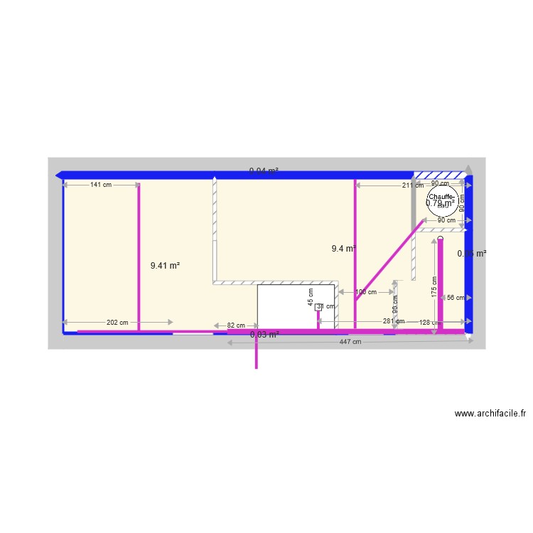 chape salle de bain rdc. Plan de 0 pièce et 0 m2