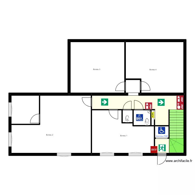 Farsy nouveau b&acirc;timent. Plan de 
