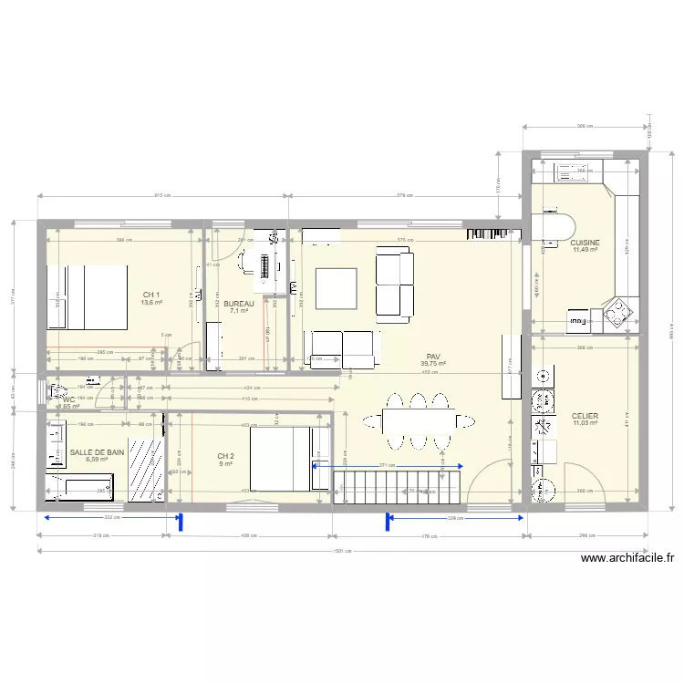 RENOVATION TEST 8. Plan de 