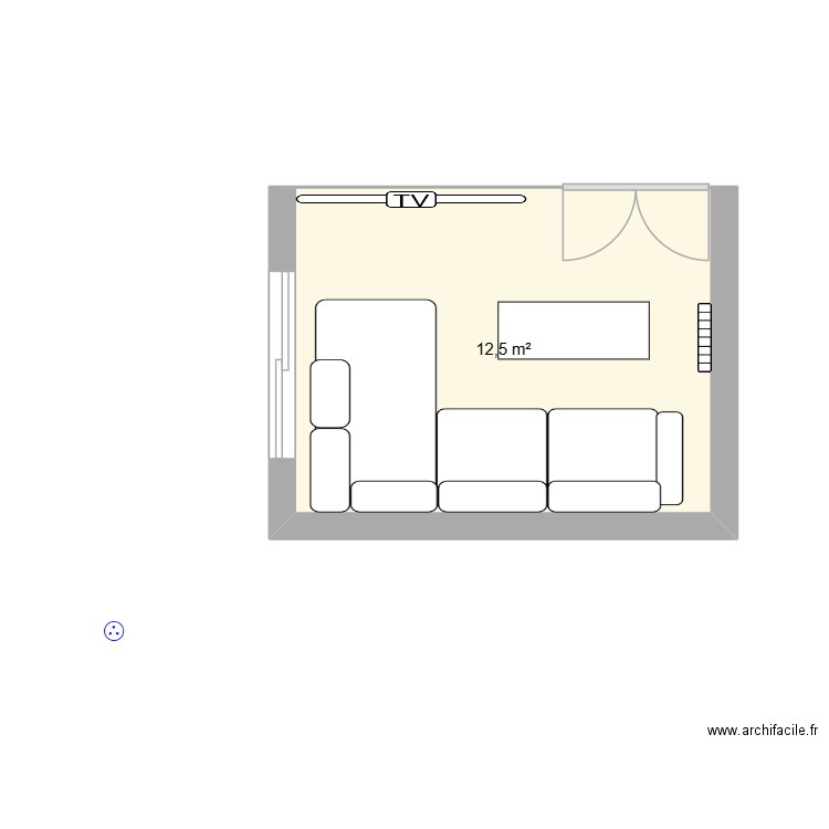 Garage. Plan de 1 pièce et 13 m2