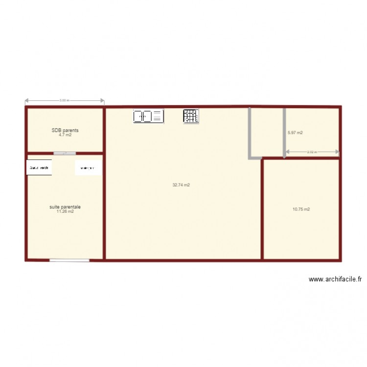 bungalowT2. Plan de 0 pièce et 0 m2