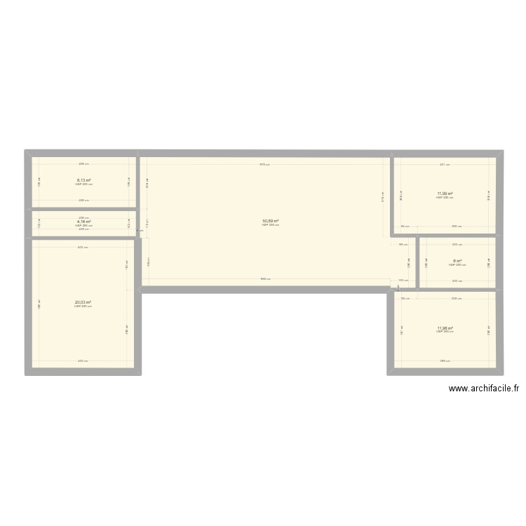 maison en U1. Plan de 7 pièces et 113 m2