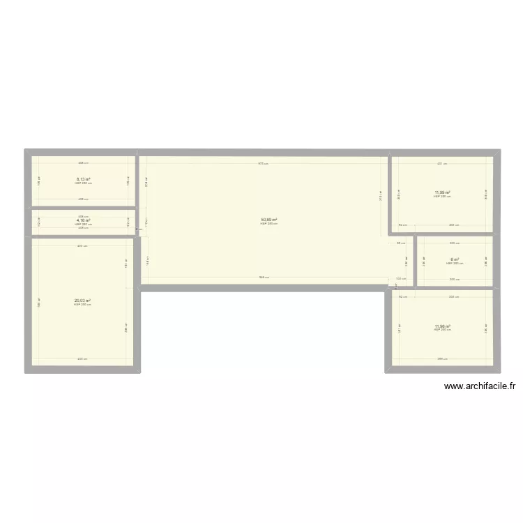 maison en U1. Plan de 