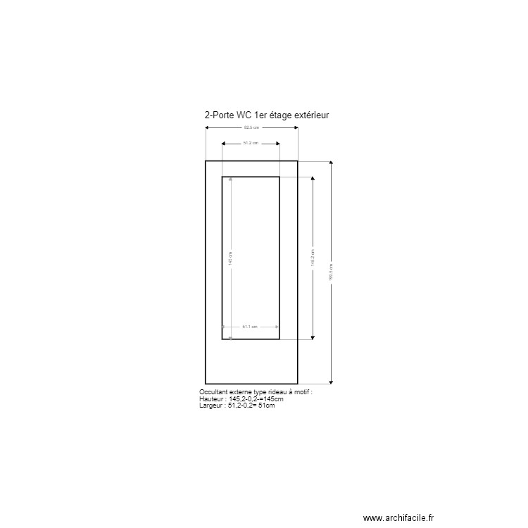 2-Porte WC 1er étage extérieur. Plan de 0 pièce et 0 m2