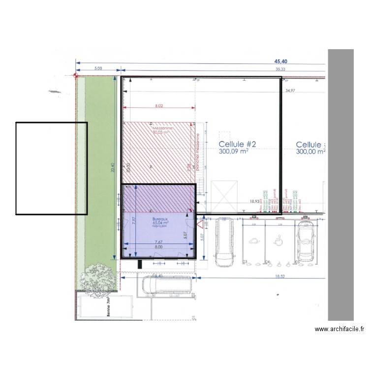 41596 croquis rdc et mezzanine. Plan de 0 pièce et 0 m2