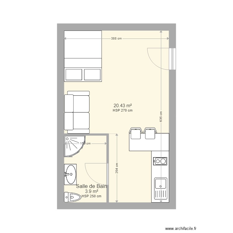 Chapelon HG. Plan de 0 pièce et 0 m2