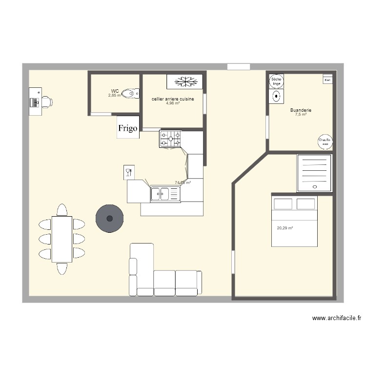 version 2 fontanaud. Plan de 0 pièce et 0 m2