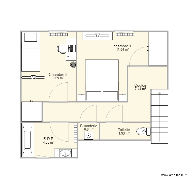 etage bis. Plan de 0 pièce et 0 m2