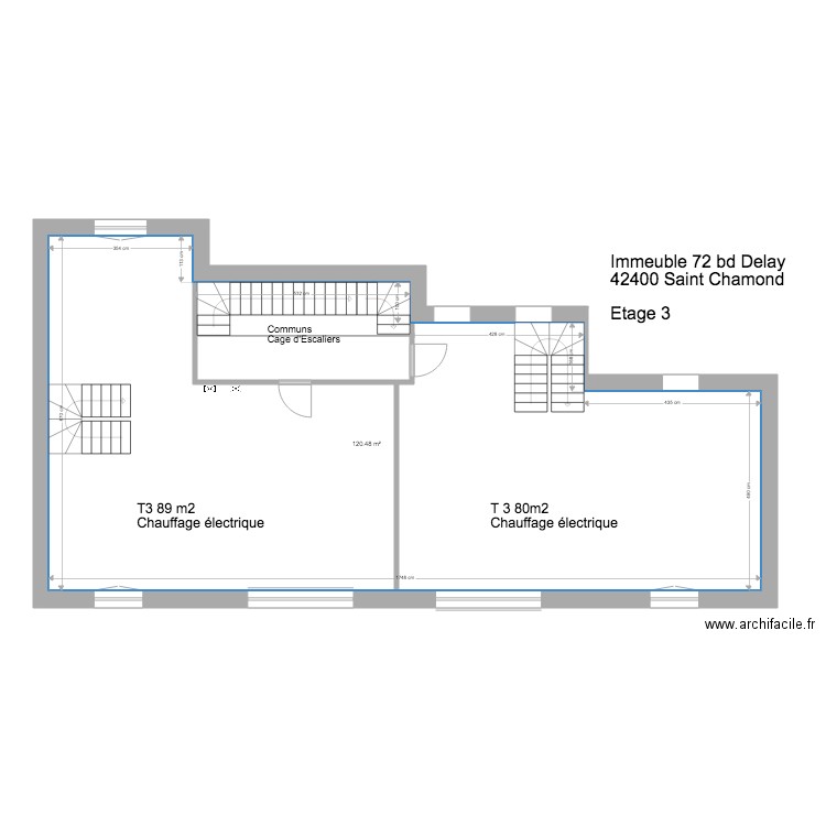 Delay étage 3. Plan de 0 pièce et 0 m2