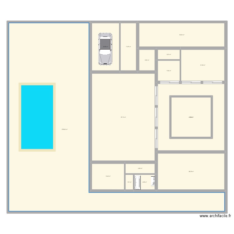 cloit. Plan de 0 pièce et 0 m2