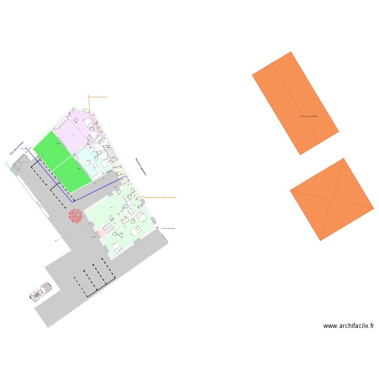 Location. Plan de 72 pièces et 1177 m2