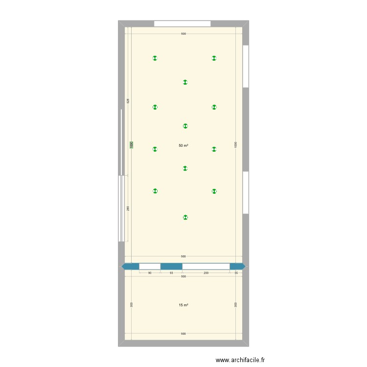 Plans 1 électrique . Plan de 2 pièces et 65 m2