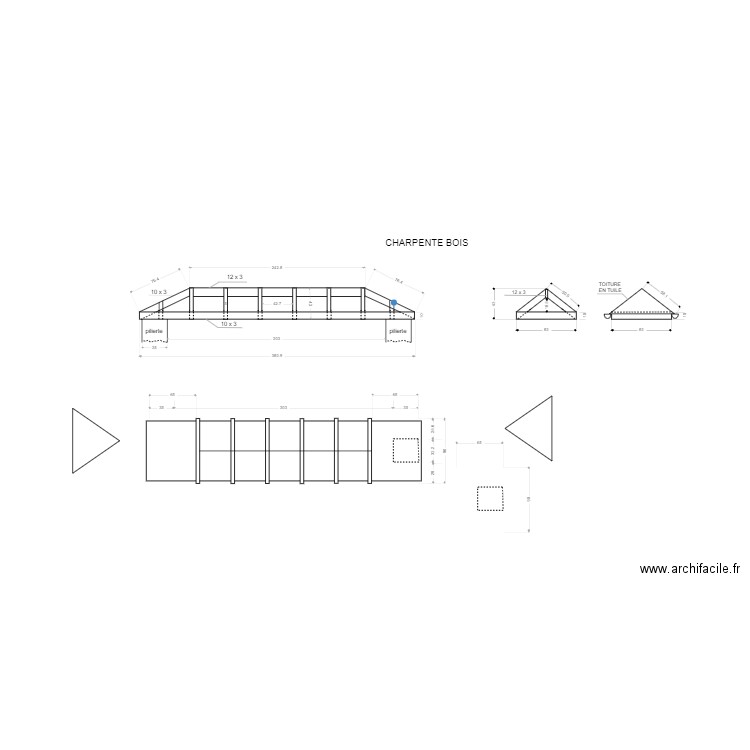 portique clôture. Plan de 0 pièce et 0 m2