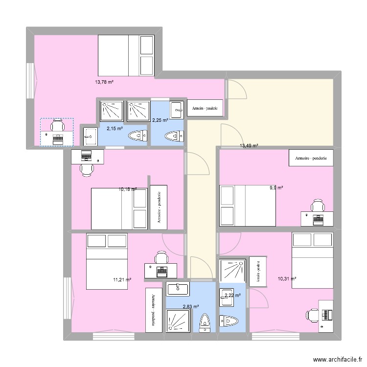 BLR ETAGE 1. Plan de 0 pièce et 0 m2