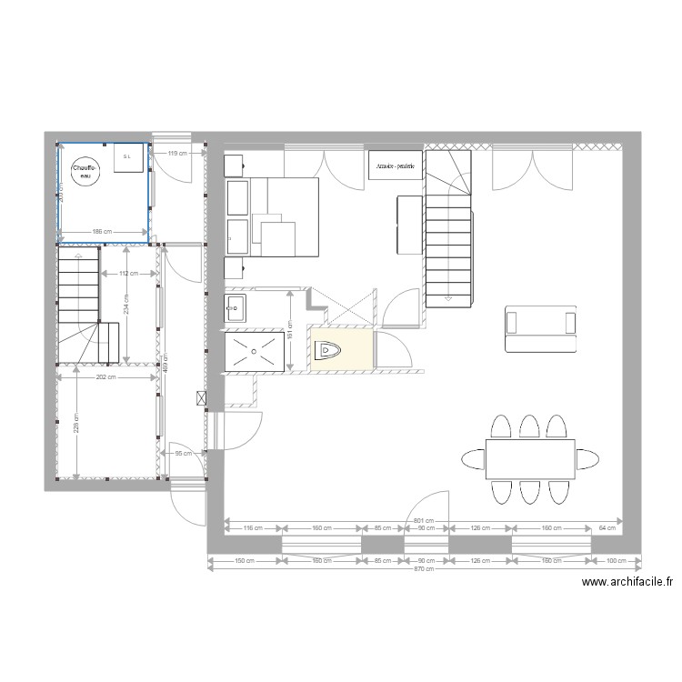 maison garage. Plan de 0 pièce et 0 m2