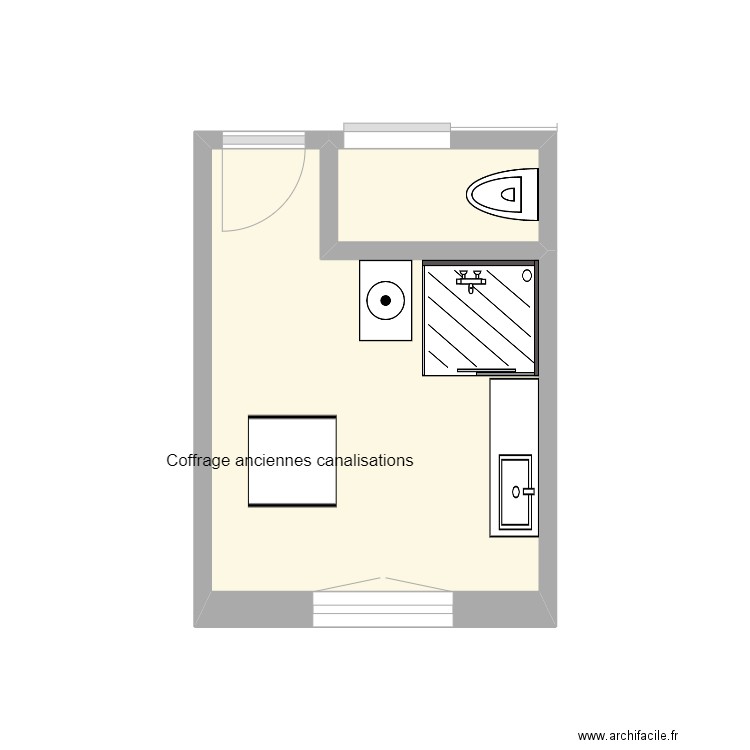 JEANMAIRE MICHEL . Plan de 2 pièces et 7 m2