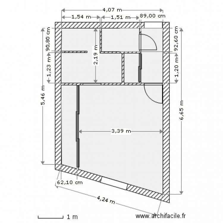 studio1. Plan de 0 pièce et 0 m2