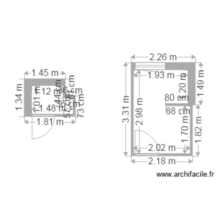 sdb wc rdc. Plan de sdb wc rdc. Plan de