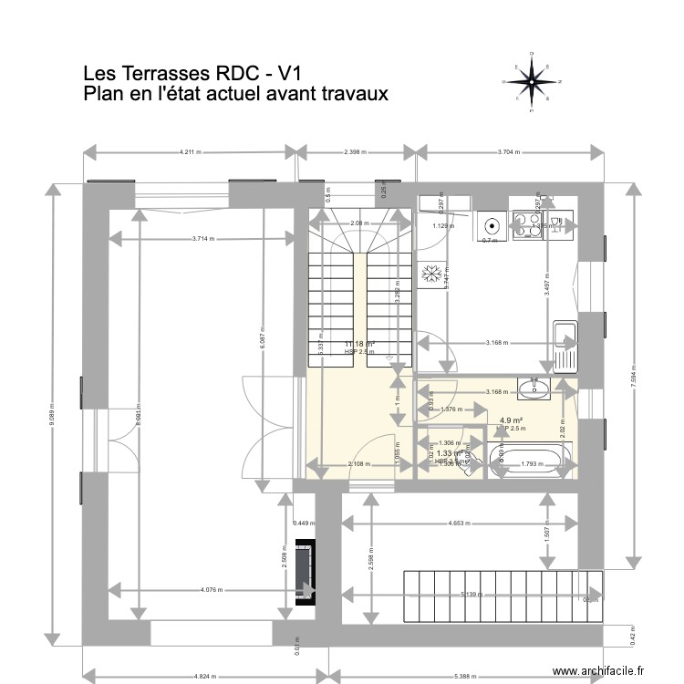 LesTerrassesRDC2. Plan de 0 pièce et 0 m2