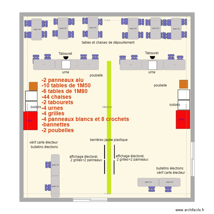 St ex plan 2022. Plan de 1 pièce et 149 m2