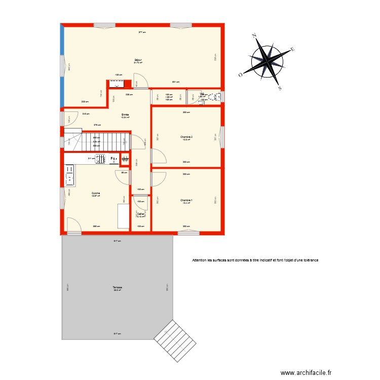 BI 2413 rdc côté. Plan de 0 pièce et 0 m2