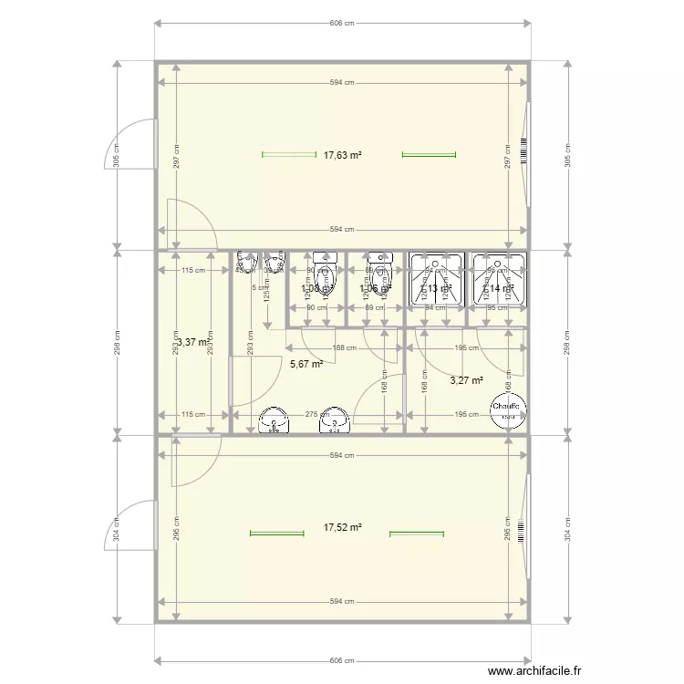 Assemblage WC Douche . Plan de 