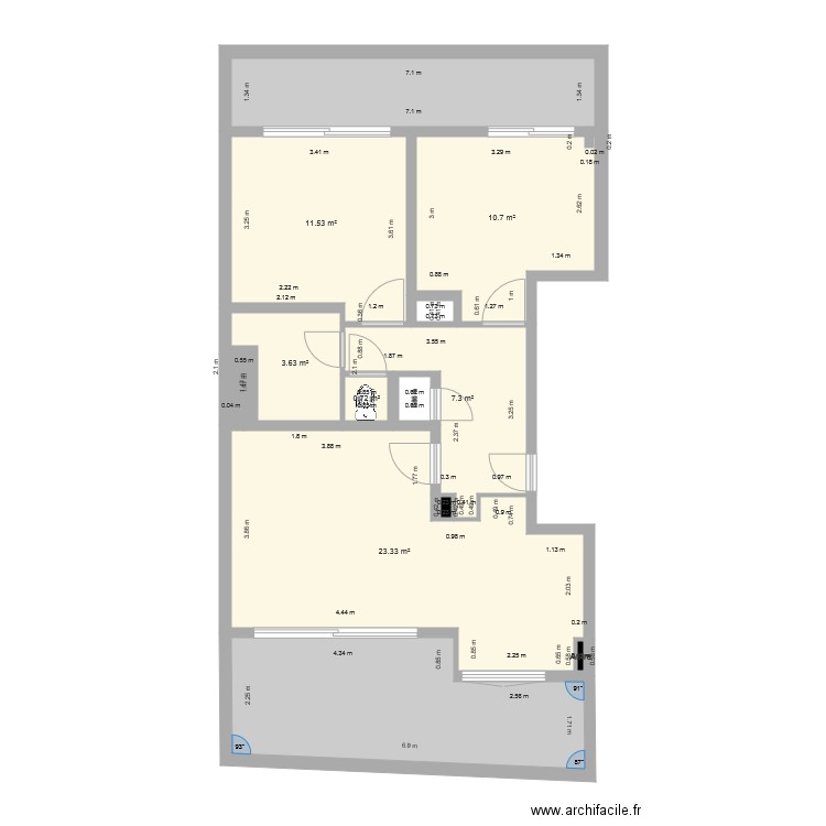 montreuil. Plan de 0 pièce et 0 m2