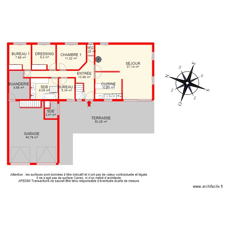 BI 11358 - . Plan de 26 pièces et 341 m2