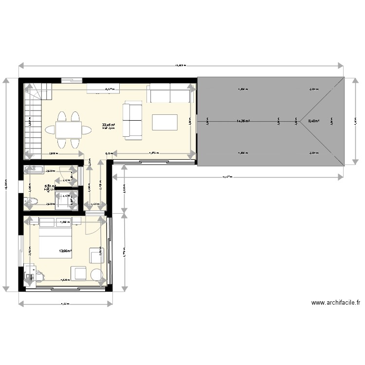 farihy 4. Plan de 7 pièces et 103 m2