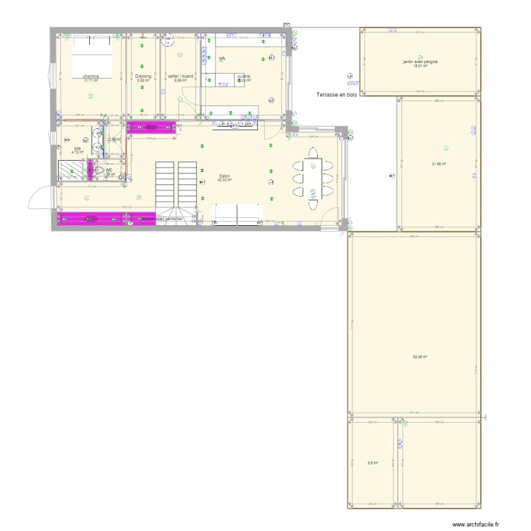 rdc modif. Plan de 0 pièce et 0 m2