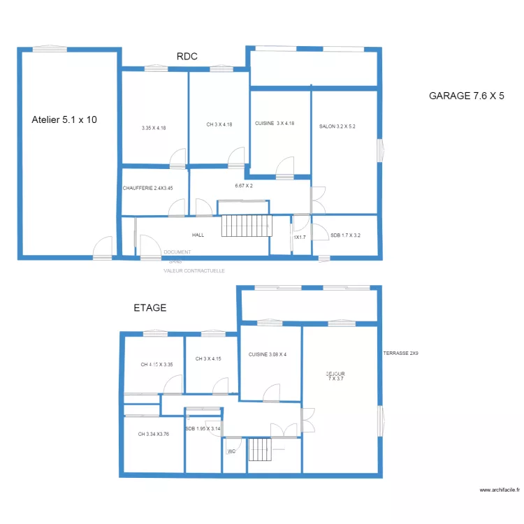 MAISON CH DES OLIVIERS. Plan de 